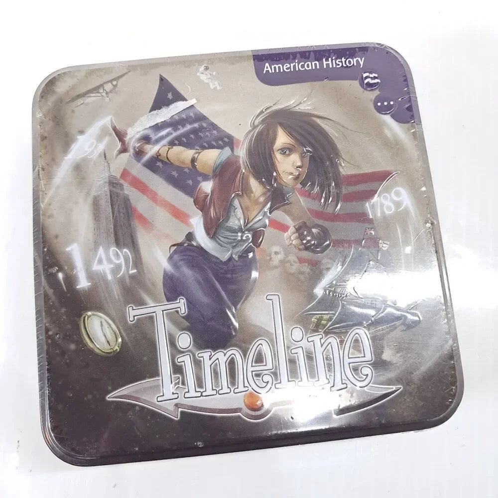 NEW Timeline American History Card Game Metal Tin Asmodee ASM-TIM06